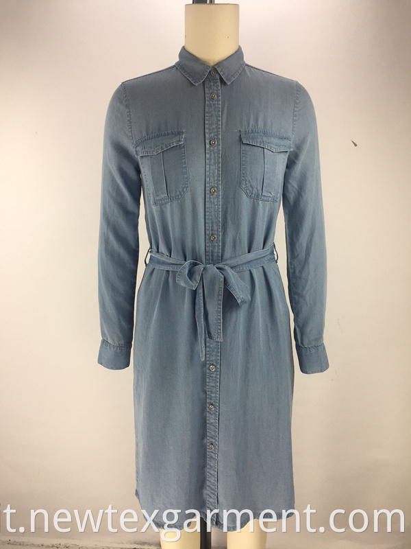 belt ladies shirt dress